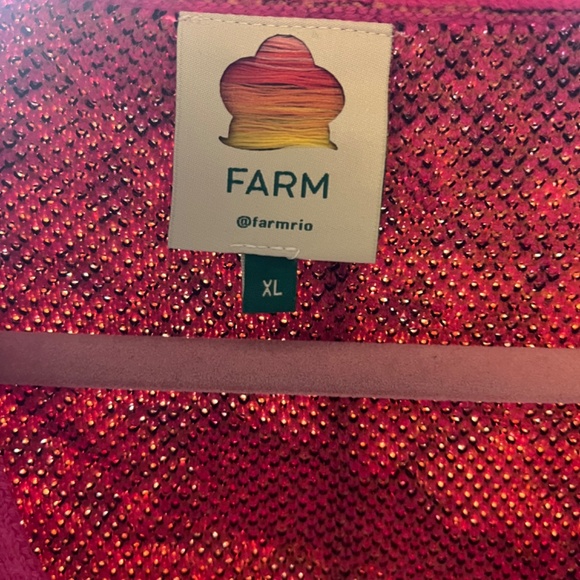 FARM Rio CROCO Vibrant Pink and Black Cardigan XL - Picture 4 of 5